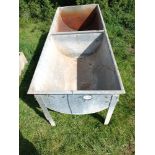 Double galvanised trough