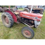 Massey Ferguson 135 with shell mud guard, multi power, Red Wheel centres.