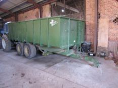 14T Brian Legg grain trailer, 1985, 8 stud wheels and tyres,