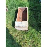Small galvanised water tank