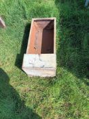 Small galvanised water tank