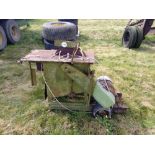 Old electric saw bench,