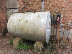World War 1 Fuel tank. Approx 1800L. No VAT on this lot.