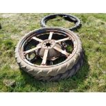 Pair narrow wheels and tyres Goodyear 6.