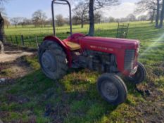 Massey Ferguson 65, 53,333 hours, Reg: 452 DBJ, no VAT on this lot.