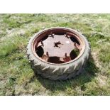 Pair narrow wheels and tyres Goodyear 6.