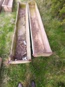 2 x Wooden Troughs