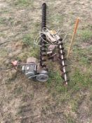 Sweep auger including extension.