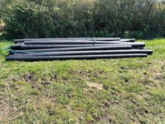 Plastic water pipes, various sizes 6 - 9 inches,