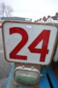 Vintage Fish Auction Electronic Number Sign - No. 24