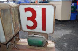 Vintage Fish Auction Electronic Number Sign - No. 31