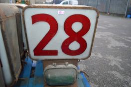 Vintage Fish Auction Electronic Number Sign - No. 28