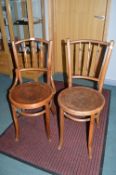 2x Bentwood Pub Chairs