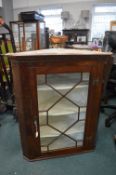 Mahogany Astral Glazed Corner Cupboard