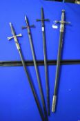 4x Masonic Swords