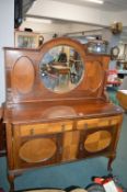1930’s Mirror Back Sideboard with Parquetry Panels