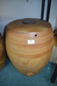 Victorian Salt Glazed Pottery Spirits Barrel