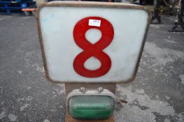 Vintage Fish Auction Electronic Number Sign - No. 8