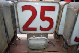 Vintage Fish Auction Electronic Number Sign - No. 25