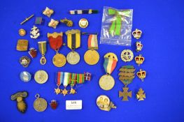 Box of Miscellaneous Medals and Badges