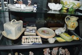 Vintage Kitchenware Including Cheese Dome, Lemon Squeezers, etc.