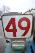 Vintage Fish Auction Electronic Number Sign - No. 49