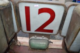 Vintage Fish Auction Electronic Number Sign - No. 12