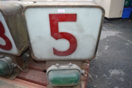 Vintage Fish Auction Electronic Number Sign - No. 5