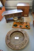 Postal Scales Carved Bowl, etc.
