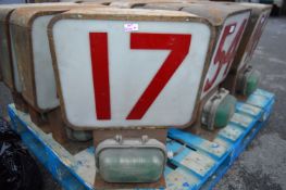 Vintage Fish Auction Electronic Number Sign - No. 17