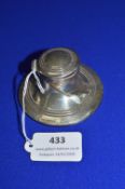 Hallmarked Silver Inkwell with Glass Liner - Birmingham 1915