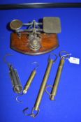 Vintage Small Postal Scales ands 4x Salter Spring Balances
