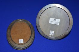 2x Small Hallmarked Silver Photo Frames - Birmingham 1916 and 1917