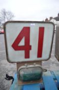 Vintage Fish Auction Electronic Number Sign - No. 41
