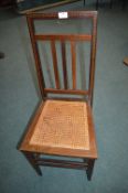 Inlaid Mahogany Chair with Bergere Seat