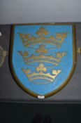 Hull Three Crowns Large Heavy Brass Plaque