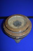Ships Compass in Spring Loaded Brass Mount