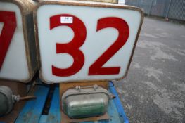 Vintage Fish Auction Electronic Number Sign - No. 32