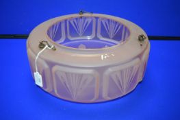 1920’s Art Deco Pink Glass Ceiling Shade