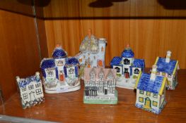 Staffordshire Flatback Bastille Burners, Moneyboxes, etc.