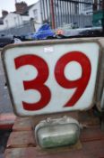 Vintage Fish Auction Electronic Number Sign - No. 39