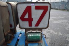 Vintage Fish Auction Electronic Number Sign - No. 47