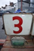 Vintage Fish Auction Electronic Number Sign - No. 3