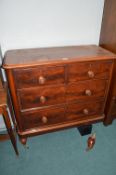 Victorian Mahogany Two over Two Chest of Drawers (one foot requires restoration)