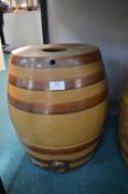 Victorian Salt Glazed Pottery Spirits Barrel