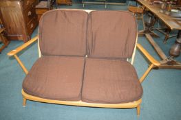 Ercol Bentwood Stickback Two Seat Settee