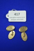 Pair of 9ct Gold Cufflink ~5g