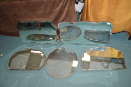 5x 1930’s Bevelled Edge Mirrors