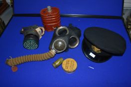 2x Gas Masks and a Military Cap