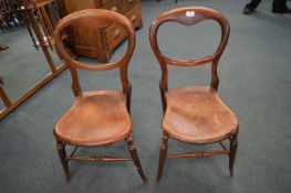 Pair of Victorian Mahogany Balloonback Dining Chairs